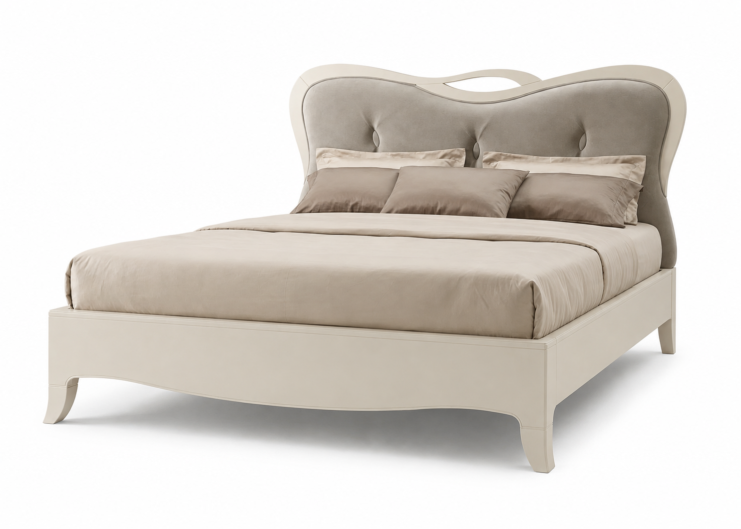 Кровать TOUCHET 160*190 с изголовьем эконабук Fasolin