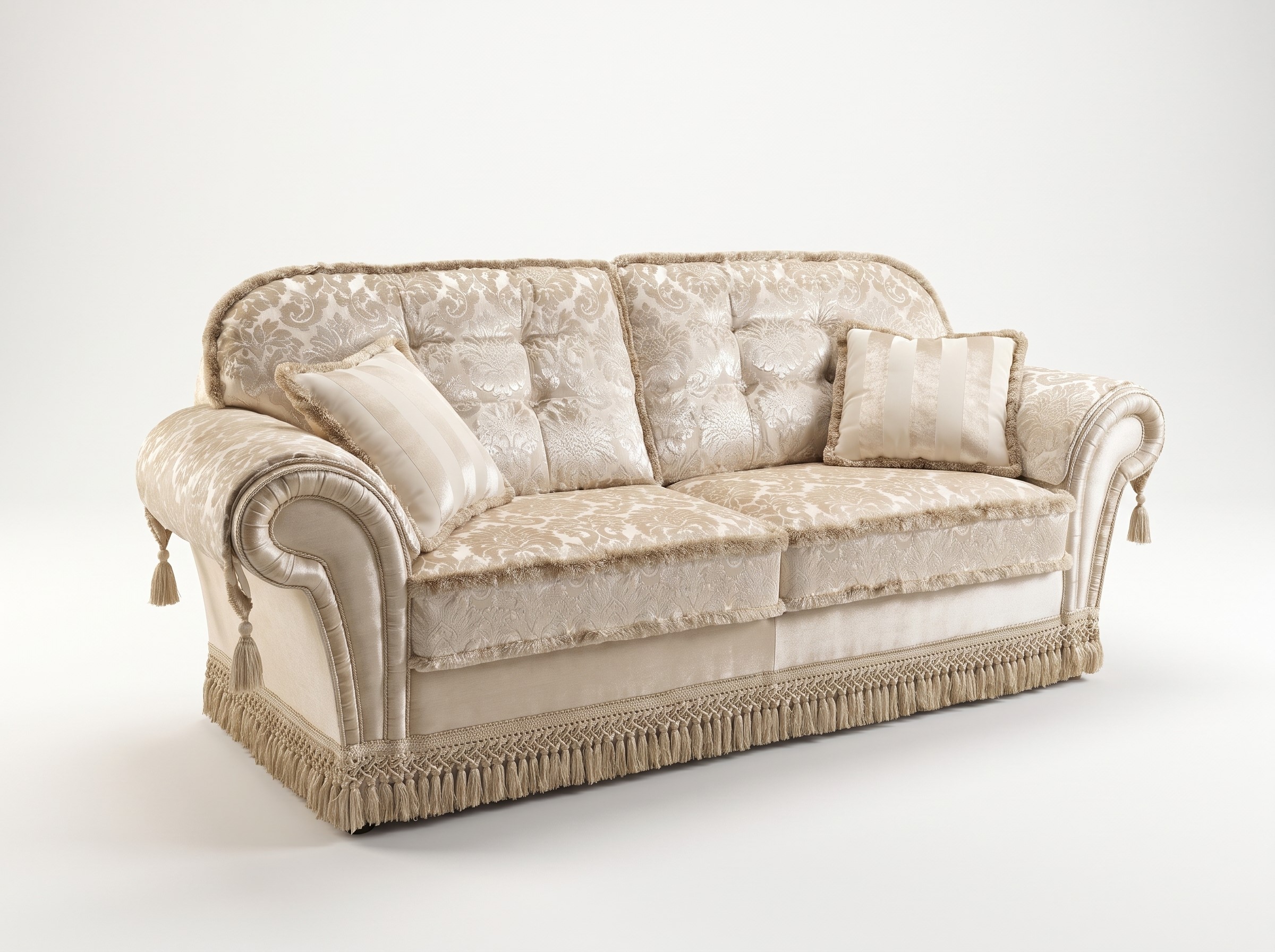 DECOR Диван-кровать 2-местный , кат.F, ткань LUMINA PLAIN 14/LUMINA DAMASK 14 (без накидок и подушек) Camelgroup
