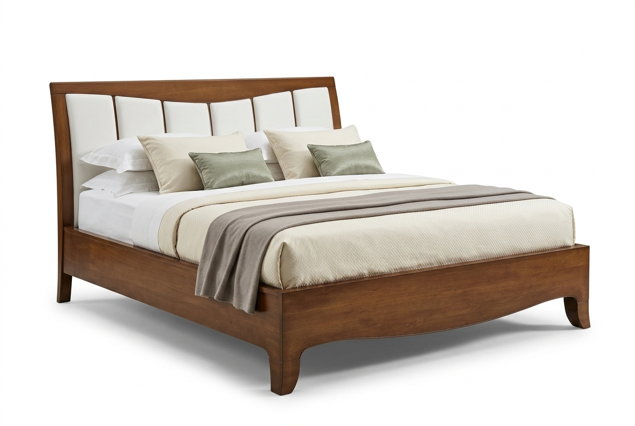Кровать CRISTINA 160*190 с изголовьем экокожа Fasolin